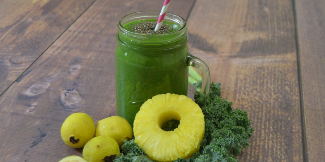 Guava Pineapple Green Smoothie Recipe